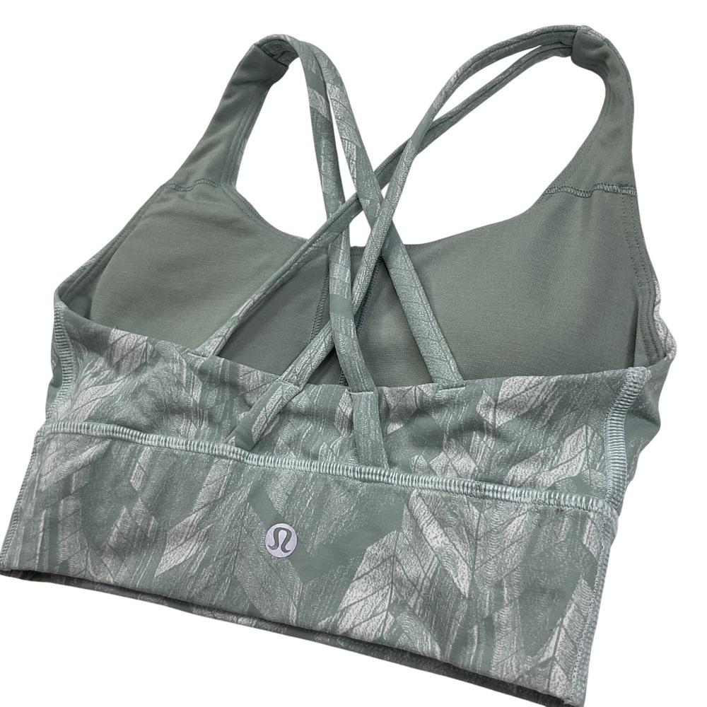 Lululemon Longline Sports Bra Energy Chevron Jacquard Gym Training LW2DHPS Sz 2